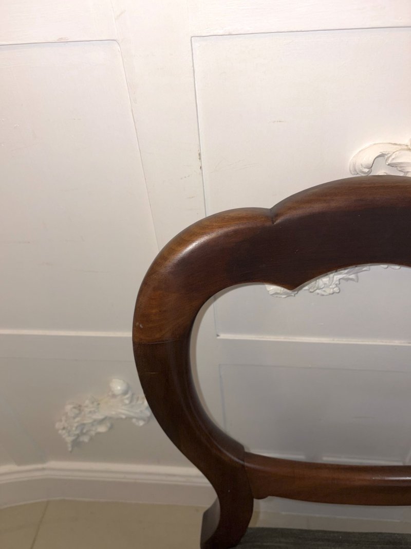 Antique Victorian Mahogany Balloon Back Dining Chairs – Set of Four - Image 8